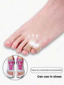 4 buah Pelindung Kaki Musim Panas dari Serat yang Dapat Dipotong, Silikon Anti-Gesekan, Bernapas, Menyerap Keringat, Transparan, Aksesori Sepatu Hak Tinggi & Sepatu Bot, Cocok untuk Sandal dan Sandal Kaki Lebar, Perlengkapan Perjalanan Penting - Krem - View 4
