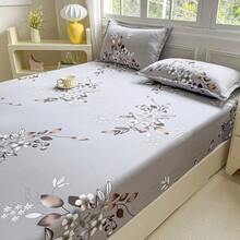 3pcs Printed Bedding Set (1 Fitted Sheet + 2 Pillowcases), Skin-Friendly Fabric Fitted Sheet Set Including Pillowcases, Without Filler, Home Bedding Set, Machine Washable - One Leaf Heralds Autumn - View 4