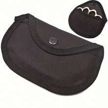 1 Piece Fabric Boxing Glove Storage Bag With Soft Liner And Hanging Buckle - Shockproof Protective Tool Storage Bag, Suitable For Self-Defense Tools, Martial Arts Training, Gym And Home Use, Portable Durable Organizer, Secure Closure Design |   Soft Cushion Inner Layer |   Shockproof Material - Black - View 5