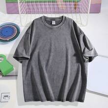 Valentine's Day Gift: Women's Elegant Short-Sleeve XO Heart Grid Print Round-Neck T-Shirt, Suitable For Spring, Summer, - 灰色 - 查看 8