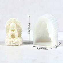 Molde de silicone com menina rezando (1 unidade), ideal para decoração de velas com anjos ou como acessório para difusor de fragrâncias. - Vários estilos - Ver 15