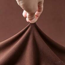 Minimalist Solid Color Elastic Sofa Cover, Universal Stretch Sofa Protector, Soft Skin-Friendly, Anti-Slip, Anti-Wrinkle, Machine Washable, Suitable For All Seasons - Coffee Brown - View 3