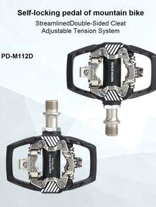 chooee RACEWORK Mountain Bike Locking Pedals, Suitable For SPD System, Nylon Body + Chromoly Steel Core Double-Sided Locking Footboard - Black - View 7