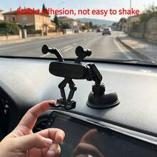 TAFDIUR 360° Rotatable Multi-Function Suction Cup Phone Holder, Desk Stand, Textured/Mirror Surface Design, One-Click Placement, 4-Point Gravity Lock, Car Navigation Phone Mount - A86+PJ04 - View 6