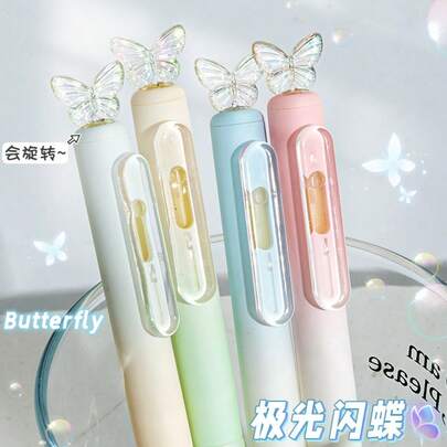 Bộ 4 bút bi xoay hình bướm Aurora chất lượng cao, thiết kế bướm 3D trong suốt, bút bi xoay hình bướm Aurora, bút bi bấm nút hình bướm trong suốt chất lượng cao, ngòi đen 0.5mm viết trơn tru, văn phòng phẩm sáng tạo dành cho học sinh và nữ sinh, bút bi xoay hình bướm Aurora, bút bi hình bướm trong suốt chất lượng cao kiểu INS, văn phòng phẩm sáng tạo dành cho học sinh, bút ký tên đen 0.5mm viết trơn tru không phai màu, văn phòng phẩm độc đáo dành cho học sinh, lựa chọn quà tặng tựu trường, quà sinh nhật tựu trường cho bạn gái.