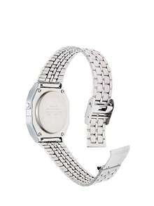 Casio 男女通用黑色金配色復古超薄輕量樹脂錶帶 LED 燈 秒錶 鬧鈴 日常防水 經典復古百搭石英電子錶 F-91WG-9 父親節禮物 - 銀色 - 查看 7