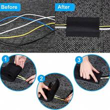 1pc PVC Self-Adhesive Cable Protector, Wear-Resistant Anti-Tripping Wall-Mounted Floor Cable Organizer - A - View 7