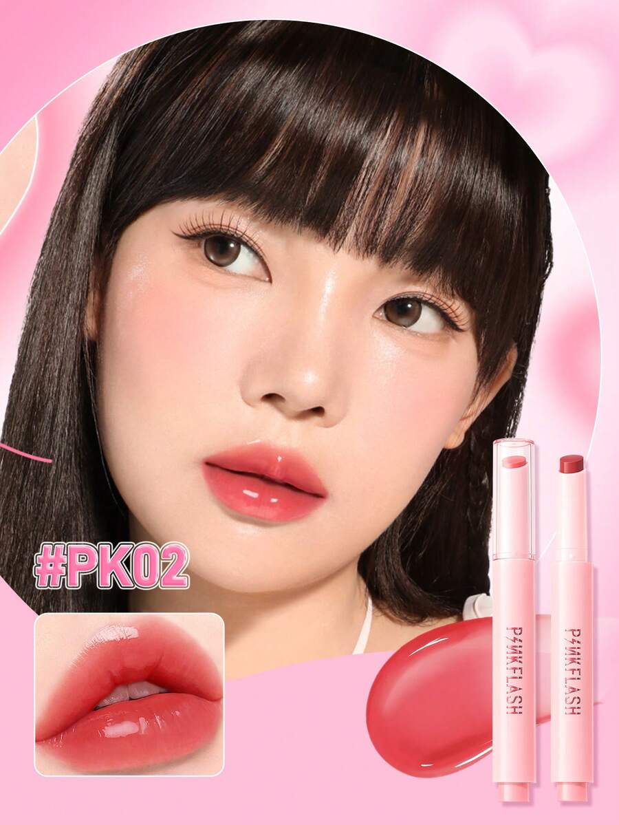 PINKFLASH 韩式唇彩，防水持久唇釉，滋润亮泽唇膏，保湿滋养，提升唇色，持久防水，不粘腻，成人润唇膏，日常唇部护理，轻巧便携，必备唇妆单品，适合通勤旅行，情人节、万圣节、圣诞节礼物，L22