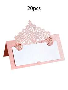 20pcs 3D Lace Handwritten Place Cards, Laser-Cut Holiday Cards, White Table Cards, Name And Seating Cards - Seat Card - View 8