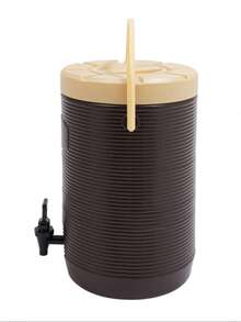 Aohuada 4 Gallon Insulated Beverage Dispenser Hot Cold Drink Dispenser Stainless Steel Insulated Container With Spout For Parties Picnics Travel Cafes Brown - 棕色 - 查看 6