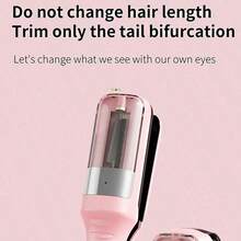 Women's Split End Trimmer, 2-In-1 Hair Cutting & Trimming Device With Clips, Salon-Quality Home Use, Suitable For Wet/Dry Hair, Hair Care Tool - Pink - View 6