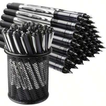 6pcs Liquid Ink Ballpoint Pens, Black/Red/Blue Ink, Drawing & Office Supplies