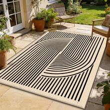 1pc Outdoor Patio Large Rug, Indoor Outdoor Versatile Rug, Bohemian Moroccan Style Patio Porch Deck Easy Care Rug, Rectangular Warm Patio Entryway Rug/Suitable For Garden Patio Porch, Balcony Deck, Pool Side, Entryway, Also Can Be Used Indoors In Living Room, Foyer Etc., Foldable - Camel - View 18