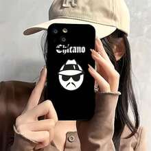 Funda para teléfono estilo , compatible con Samsung, Apple, VIVO, OPPO,  y Honor. Fabricada en TPU, ofrece protección contra golpes y caídas. Un regalo ideal para amigos y familiares. - Negro - Ver 3