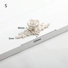 1pc/2pcs Zinc Alloy Ivory White Rose Flower Furniture Cabinet Kitchen Cupboard Door Handle, Bronze Drawer Knob, Wardrobe Cabinet Door Pull, Furniture Hardware - Multicolor - View 29