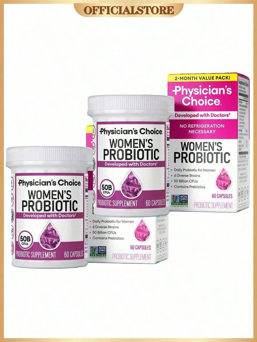 Physician's Choice Women's Probiotic Daily Digestive, Gut Health, Urinary Tract, And Immune Support For Women With 50B CFUs, Cranberry & Prebiotics - 2瓶 - 查看 1