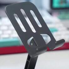1pc 360° Rotatable Aluminum Alloy Phone Stand, Compact & Portable, Foldable Desktop Holder, Compatible With All Smartphones & Tablets, Convenient For Office Use, Ideal Gift Accessory For 17-Day Holiday - Multiple Styles - View 3