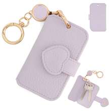 Retractable Key Chain, Key Holder, Cute Heart-Shaped Design, Bag Pendant, Prevent Keys From Falling, High-Quality PU Leather - Multicolor - View 13