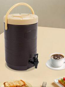 Aohuada 4 Gallon Insulated Beverage Dispenser Hot Cold Drink Dispenser Stainless Steel Insulated Container With Spout For Parties Picnics Travel Cafes Brown - 棕色 - 查看 5
