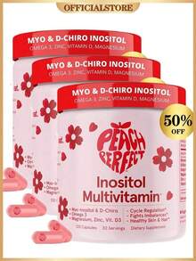 Inositol Multivitamin-PCOS Support Multivitamin With Probiotics – Vaginal Health & Hormonal Balance – 120 Capsules - 3 Bottles - View 9