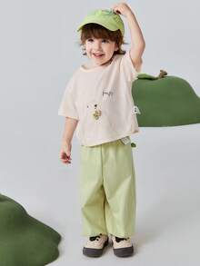 mini bala Quick-Dry Kids Summer Short Sleeve & Pants Set, Breathable Outdoor Play 2026 - Ivory - View 3