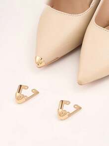 4pcs High Heel Toe Guards, Metal Pointed Toe Protectors For Shoes, Durable Anti-Kick DIY Footwear Decoration & Repair Kit, 3 Colors Available - Multicolor - View 6