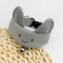 Nuevo collar para mascotas de dibujos animados, collar de gato de unicolor y lindo con campana, ajustable - Multicolor - Ver 6