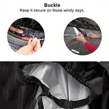 Outdoor Waterproof Bike Cover For 1 Or 2 Bikes, All-Weather Protection (Sun/Rain/Dust/Wind/UV), With Lock Hole & Carry Bag, For Mountain/Road/Electric/Heavy Duty Bicycles - Black - View 5