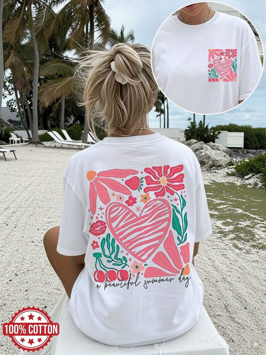Women T-Shirts - [White] - View 1