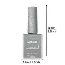 GUIBOFU 15ml 赛博金属系列凝胶指甲油套装 4色 #097 #112 #114 #119 - 未来主义赛博金属银色、深紫色、橄榄绿、淡紫色凝胶指甲油，UV/LED灯固化，专业沙龙品质，持久显色，一层即可覆盖，美甲用品，DIY美甲美足套装 - 彩色 - 查看 12