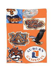 Auburn Merch University Tigers Throw Blanket Warm Blankets Breathable Air Conditioner Blanket For Car Classic Outdoor Blankets For Picnic For All Season - 黑色 - 查看 2
