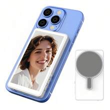 1 pieza Pantalla de visualización para selfies, monitor de pantalla para vlogs de teléfono, monitor de cámara trasera para transmisión en vivo - baja latencia, monitor de cámara trasera de teléfono a 30fps, carga USB, compatible con fotografía con control remoto inalámbrico, adecuado para selfies, vlogs, transmisión en vivo, compatible con sistemas Apple/Android - Multicolor - Ver 2