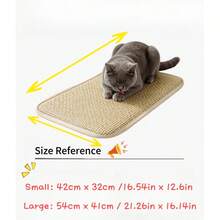 1pc High Density Woven Pet Rattan Mat, Natural Cooling Pad For Cats And Dogs, Thick And Breathable For Summer - one-size - View 5