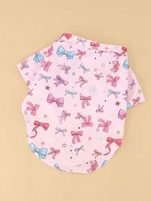 1pc Non-Stretchable Polyester Fabric Pet Shirt, Designed For Cats And Small Dogs. Suitable For Small And Medium Pets. Cat Supplies, Daily Dog Shirt, Summer Top, Small Dog Clothes. Not Suitable For Large Dogs. This Garment Runs Small, Recommend Ordering 1-2 Sizes Up From Your Usual Size. - Pink - View 8