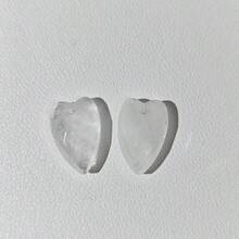2颗散装刻面紫水晶透明石英心形吊坠，顶部钻孔天然宝石散珠，适用于珠宝制作、DIY项链手链工艺品 - 心形 - 查看 29