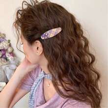 1pc Heart-Shaped Bow Plaid Hair Clip, Elegant Side Bangs Clip, Sweet & Versatile New Hair Accessory - Multicolor - View 4
