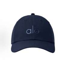 Alo Yoga Brand Logo Baseball Cap, Flat Cap, Outdoor Sports Sun Hat, Unisex Style, Couple Style, Navy Blue. - Xem 4