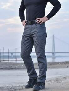 Men's Tactical Military Waterproof Ripstop Cargo Pants IX7 - Gris - Ver 4