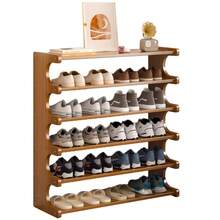 Zapateras modelo E con 6 niveles almacenamiento bambú para 24 pares muebles ecológicos organizador de zapatos multiusos estructura robusta diseño natural moderno para dormitorio entrada sala hogar - Granate - Ver 11
