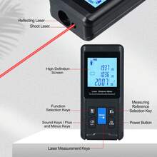 120M/150M Laser Rangefinder Handheld High Precision Distance Meter ±2mm, With LCD Display, Pythagorean/Distance/Area/Volume Measurement - 120M - View 7