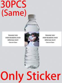 1/10/20/30 Customized Water Bottle Label Stickers, Personalized Text And Photo Stickers, Bridal Shower Decoration - Multicolor 4 - View 18