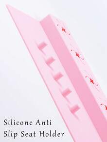 1pc Pink Nail Silicone Storage Practice Base, Suitable For Nail Practice Polishing, Nail Plate Application And Storage, Multifunctional Nail Table Mat Tool, Nail Art Practice Nail Tool, Nail Supplies - Pink - View 2