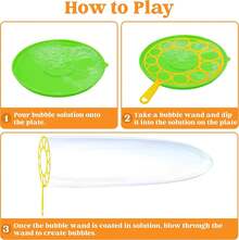 2026 Popular Spring Summer 18-Piece Giant Big Bubble Wands Bulk Set, 12 Inch Large Bubble Maker With Tray & 6 Bubble Solutions, Fun Summer Outdoor Toy For Family Activities, Party Favors & Carnival Games, Perfect Entertainment & Gift For All Ages Kids & Adults - Assorted - View 4
