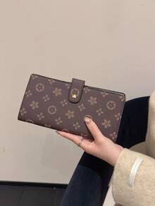Unisex Printed Bi-Fold Soft Wallet Card Holder Festival Graduation Teacher Appreciation Gifts Birthday Gift Mother Gifts Mothers Day Gift Holiday Essentials Graduation Gifts Cute For Women Money Wallet Mini Wallet Purse Wallet Small Wallet Coin Wallet Travel Essential - Brown - View 3