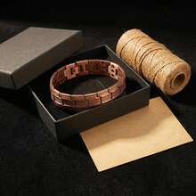 1pc Adjustable Size Magnetic Bracelet For Men, Men's Jewelry Accessory, Comes With Disassembly Tool - Multicolor - View 1