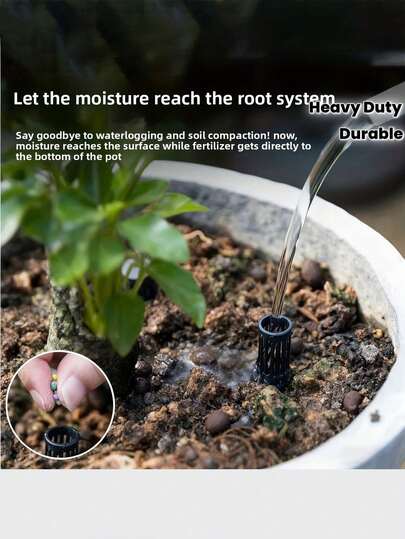 1/6/10pcs Plastic Plant Aeration Tubes, Lightweight And Durable Plant Root Ventilation Pipes, Sturdy Plastic Root Aeration Tubes Suitable For Indoor/Outdoor Gardening, Prevent Root Rot And Promote Healthy Plant Growth, Easy To Cut And Fit For Planters, Raised Beds, Gardening Tools