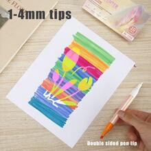 Bộ 10 bút dạ quang hai đầu, đổi màu; 20 màu sắc, sắc thái rực rỡ, viết trơn tru, lý tưởng cho việc viết nhật ký, tô màu, học tập, sử dụng văn phòng; lựa chọn tốt nhất cho học sinh, trường học, ghi chú, văn phòng; phần thưởng trong lớp học, quà tặng ngày lễ, đồ dùng học tập/văn phòng. - nhiều màu - Xem 9
