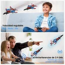 RC Toy Airplane With 360° Rotation And LED Lights, EPP Body Drone For Kids - Red - View 6