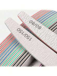 Bộ 5/10 dũa móng tay chuyên nghiệp, giấy nhám 80/100/150/180/240 grit, dụng cụ mài dày hình vòng cung bền bỉ, phụ kiện tự làm móng nghệ thuật. - Nhiều màu - Xem 10