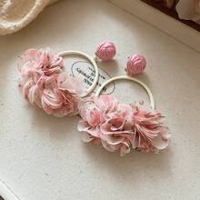 Women Dangle Earrings - #5 Ear Hooks - Gold - Pink - View 19
